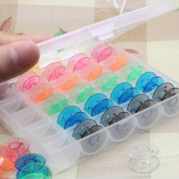 Colorful Empty Bobbins Spool with Clear Storage Case Box - Ecohealthdaily