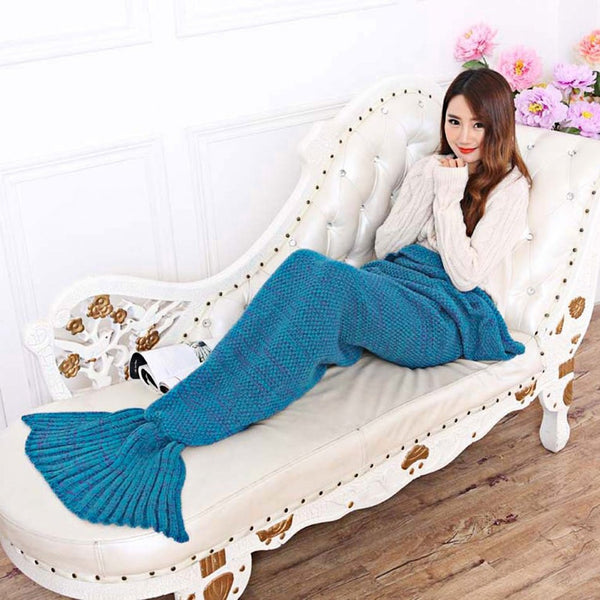 Super Soft Knitted MERMAID  Blanket - Ecohealthdaily